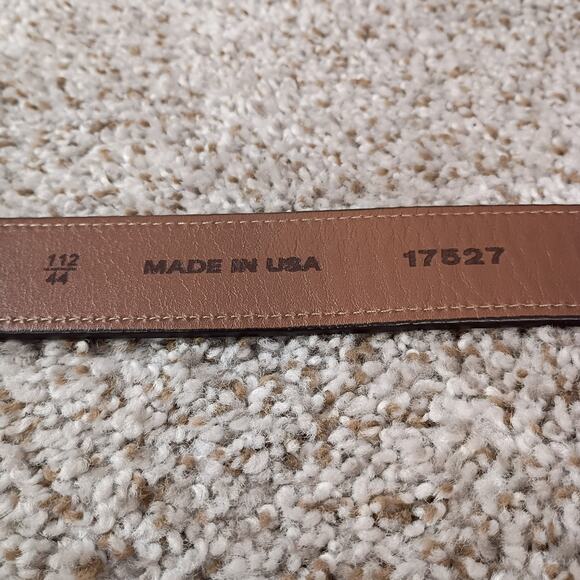 Allen Edmonds Men’s Brown Leather Belt Size 44 Made In USA 17527 - Picture 8 of 16